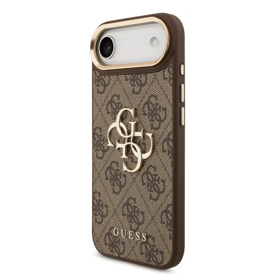 Apple iPhone 17 Air Case Guess Original Licensed 4G Large Metal Logo Thick Strap Cover - 17