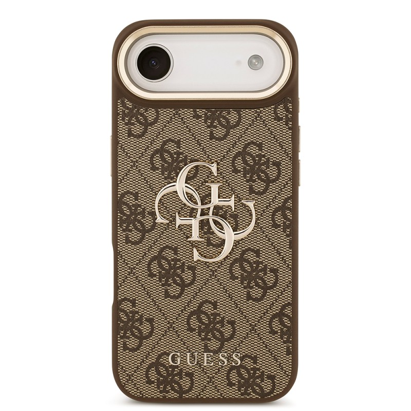 Apple iPhone 17 Air Case Guess Original Licensed 4G Large Metal Logo Thick Strap Cover - 18