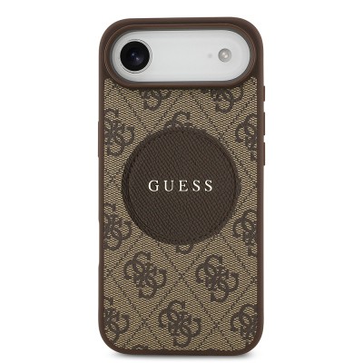 Apple iPhone 17 Air Case Guess Original Licensed M-safe Charging Feature Circle Classic Cover Text Logo - 5