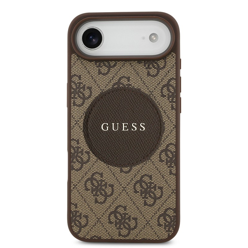 Apple iPhone 17 Air Case Guess Original Licensed M-safe Charging Feature Circle Classic Cover Text Logo - 5