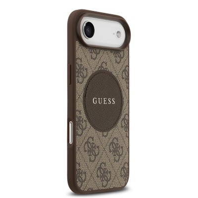 Apple iPhone 17 Air Case Guess Original Licensed M-safe Charging Feature Circle Classic Cover Text Logo - 6