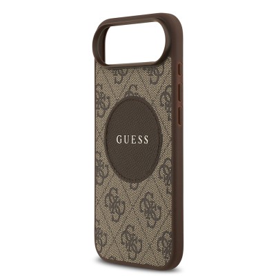 Apple iPhone 17 Air Case Guess Original Licensed M-safe Charging Feature Circle Classic Cover Text Logo - 8