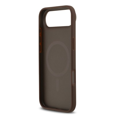 Apple iPhone 17 Air Case Guess Original Licensed M-safe Charging Feature Circle Classic Cover Text Logo - 9