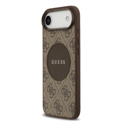 Apple iPhone 17 Air Case Guess Original Licensed M-safe Charging Feature Circle Classic Cover Text Logo - 10