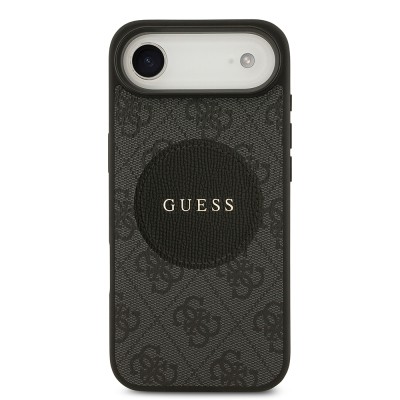 Apple iPhone 17 Air Case Guess Original Licensed M-safe Charging Feature Circle Classic Cover Text Logo - 12