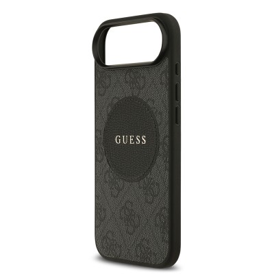 Apple iPhone 17 Air Case Guess Original Licensed M-safe Charging Feature Circle Classic Cover Text Logo - 15
