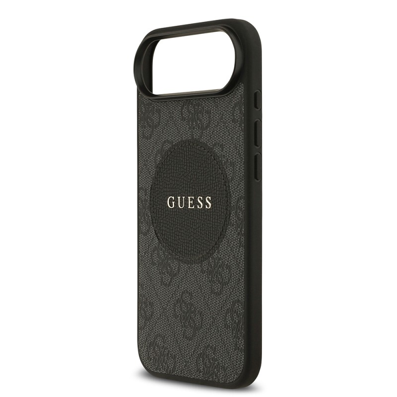 Apple iPhone 17 Air Case Guess Original Licensed M-safe Charging Feature Circle Classic Cover Text Logo - 15