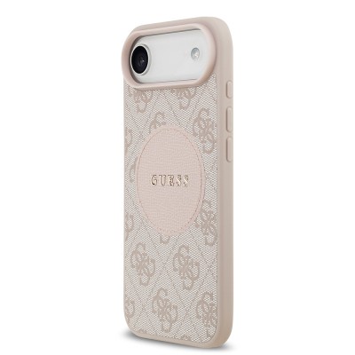Apple iPhone 17 Air Case Guess Original Licensed M-safe Charging Feature Circle Classic Cover Text Logo - 17