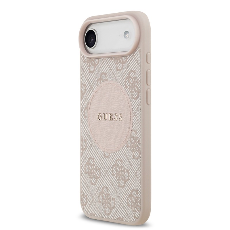 Apple iPhone 17 Air Case Guess Original Licensed M-safe Charging Feature Circle Classic Cover Text Logo - 17