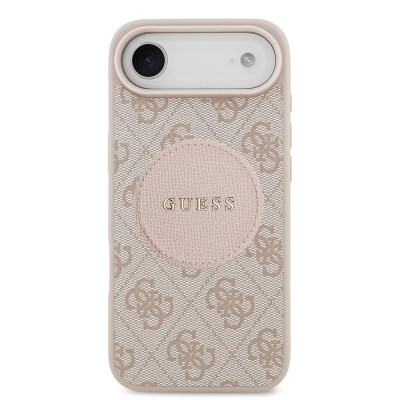 Apple iPhone 17 Air Case Guess Original Licensed M-safe Charging Feature Circle Classic Cover Text Logo - 18