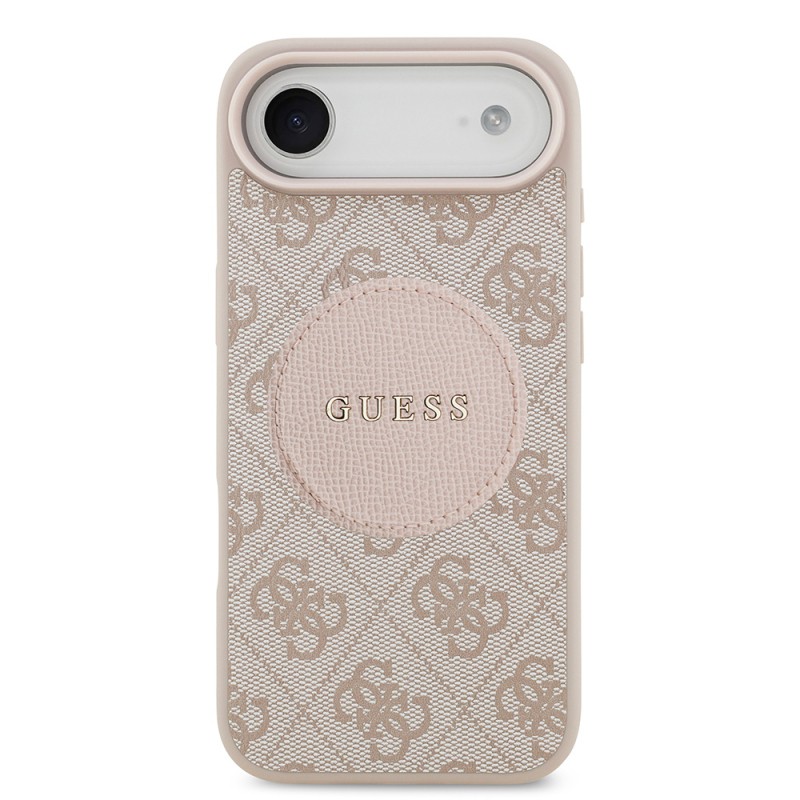 Apple iPhone 17 Air Case Guess Original Licensed M-safe Charging Feature Circle Classic Cover Text Logo - 18