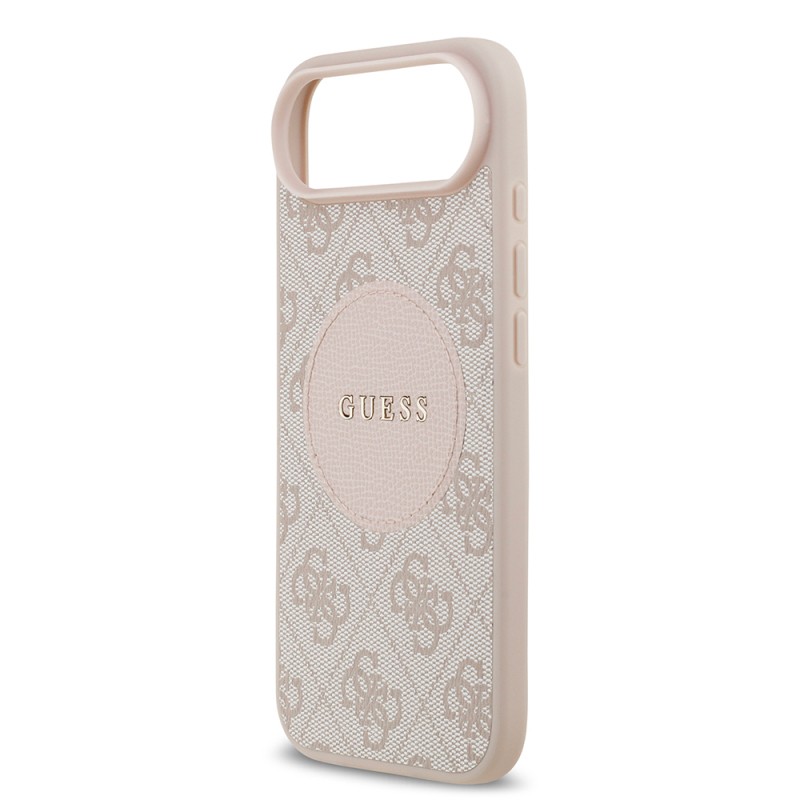 Apple iPhone 17 Air Case Guess Original Licensed M-safe Charging Feature Circle Classic Cover Text Logo - 21