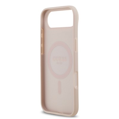 Apple iPhone 17 Air Case Guess Original Licensed M-safe Charging Feature Circle Classic Cover Text Logo - 22