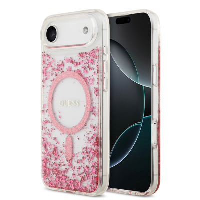 Apple iPhone 17 Air Case Guess Original Licensed M-safe Charging Transparent Resin Bottom Cover - Guess