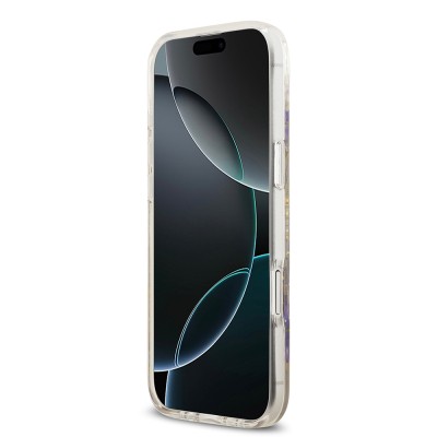 Apple iPhone 17 Air Case Guess Original Licensed M-safe Charging Transparent Resin Flowers Cover - 7