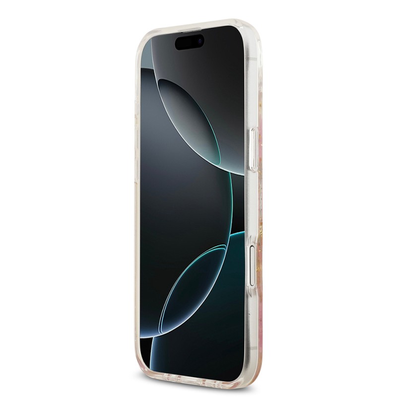 Apple iPhone 17 Air Case Guess Original Licensed M-safe Charging Transparent Resin Flowers Cover - 13