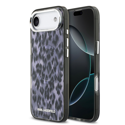 Apple iPhone 17 Air Case Karl Lagerfeld Original Licensed M-Safe Charging Feature IML Leopard Print Cover - Karl Lagerfeld