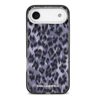 Apple iPhone 17 Air Case Karl Lagerfeld Original Licensed M-Safe Charging Feature IML Leopard Print Cover - 4