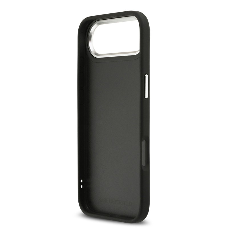 Apple iPhone 17 Air Case Karl Lagerfeld Original Licensed Metal Logo K&C Heads Pin Cover - 9