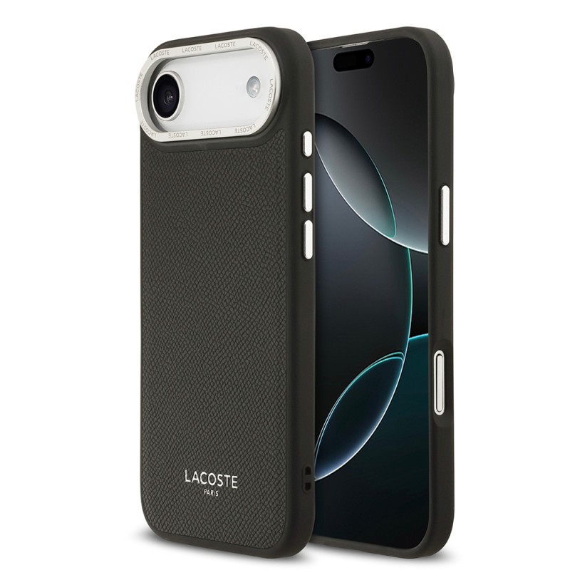 Apple iPhone 17 Air Case Lacoste Original Licensed M-Safe Charging Feature Champs Elysees PU Leather Design Cover - 1
