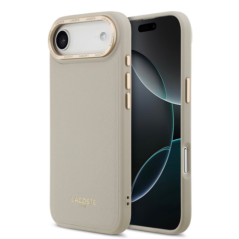 Apple iPhone 17 Air Case Lacoste Original Licensed M-Safe Charging Feature Champs Elysees PU Leather Design Cover - 3