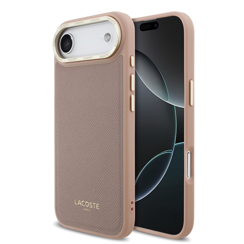 Apple iPhone 17 Air Case Lacoste Original Licensed M-Safe Charging Feature Champs Elysees PU Leather Design Cover - 4