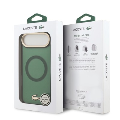 Apple iPhone 17 Air Case Lacoste Original Licensed M-Safe Charging Feature Gold Crocodile Logo Frosted Cover - 18