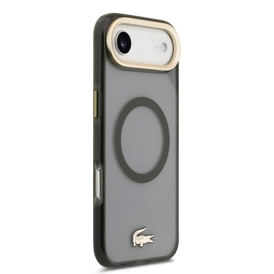 Apple iPhone 17 Air Case Lacoste Original Licensed M-Safe Charging Feature Gold Crocodile Logo Frosted Cover - 21