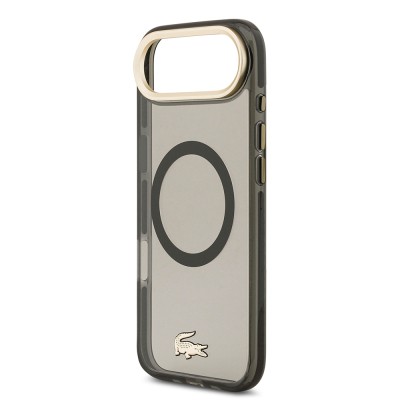 Apple iPhone 17 Air Case Lacoste Original Licensed M-Safe Charging Feature Gold Crocodile Logo Frosted Cover - 23