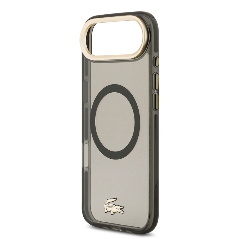 Apple iPhone 17 Air Case Lacoste Original Licensed M-Safe Charging Feature Gold Crocodile Logo Frosted Cover - 23