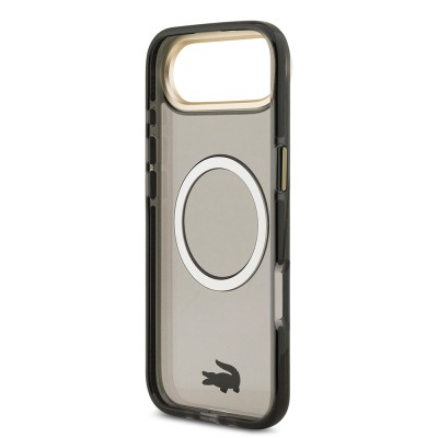 Apple iPhone 17 Air Case Lacoste Original Licensed M-Safe Charging Feature Gold Crocodile Logo Frosted Cover - 24