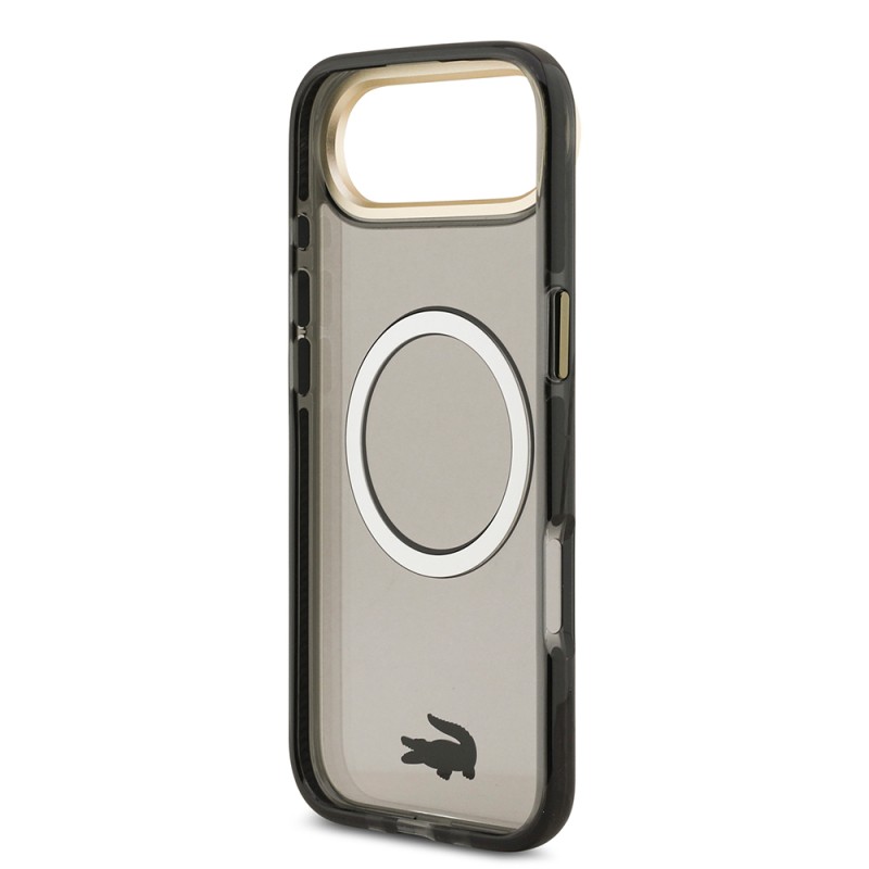 Apple iPhone 17 Air Case Lacoste Original Licensed M-Safe Charging Feature Gold Crocodile Logo Frosted Cover - 24