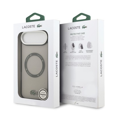 Apple iPhone 17 Air Case Lacoste Original Licensed M-Safe Charging Feature Iconic Crocodile Logo Frosted Cover - 11