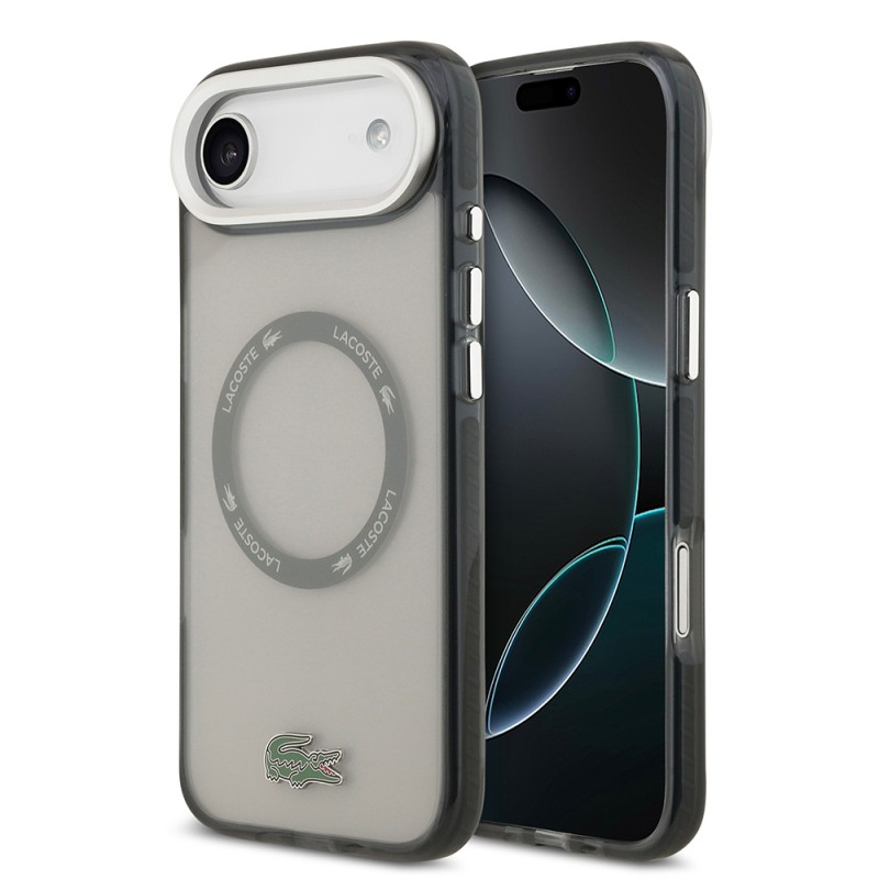 Apple iPhone 17 Air Case Lacoste Original Licensed M-Safe Charging Feature Iconic Crocodile Logo Frosted Cover - 2