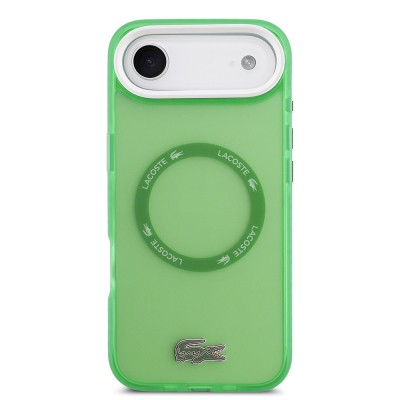 Apple iPhone 17 Air Case Lacoste Original Licensed M-Safe Charging Feature Iconic Crocodile Logo Frosted Cover - 13