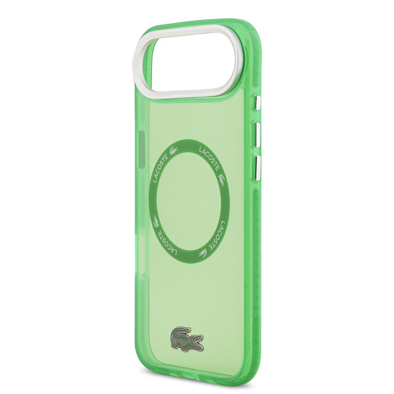 Apple iPhone 17 Air Case Lacoste Original Licensed M-Safe Charging Feature Iconic Crocodile Logo Frosted Cover - 16