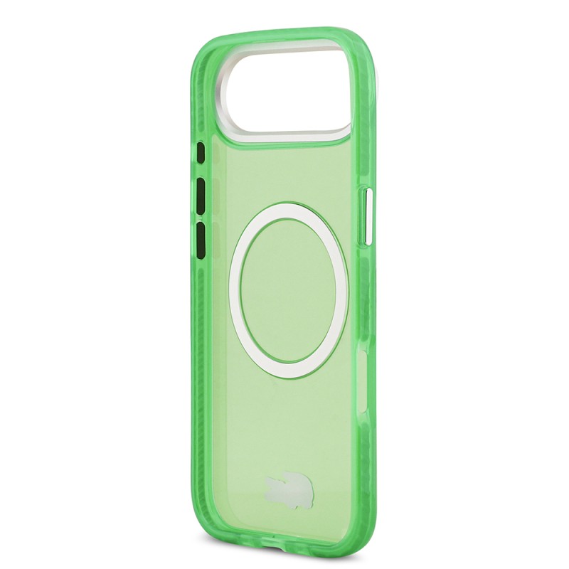 Apple iPhone 17 Air Case Lacoste Original Licensed M-Safe Charging Feature Iconic Crocodile Logo Frosted Cover - 17