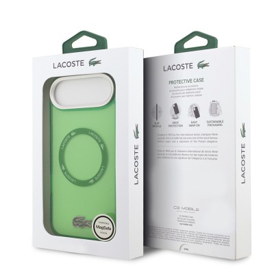 Apple iPhone 17 Air Case Lacoste Original Licensed M-Safe Charging Feature Iconic Crocodile Logo Frosted Cover - 18