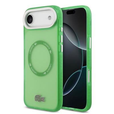 Apple iPhone 17 Air Case Lacoste Original Licensed M-Safe Charging Feature Iconic Crocodile Logo Frosted Cover - 3
