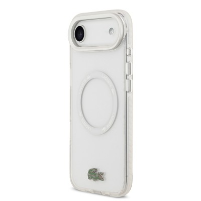 Apple iPhone 17 Air Case Lacoste Original Licensed M-Safe Charging Feature Iconic Crocodile Logo Frosted Cover - 19