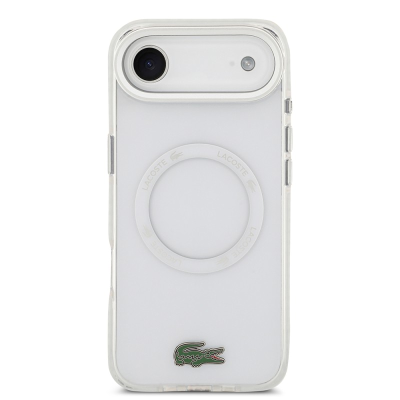 Apple iPhone 17 Air Case Lacoste Original Licensed M-Safe Charging Feature Iconic Crocodile Logo Frosted Cover - 20