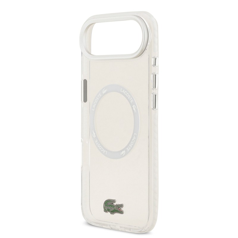 Apple iPhone 17 Air Case Lacoste Original Licensed M-Safe Charging Feature Iconic Crocodile Logo Frosted Cover - 23
