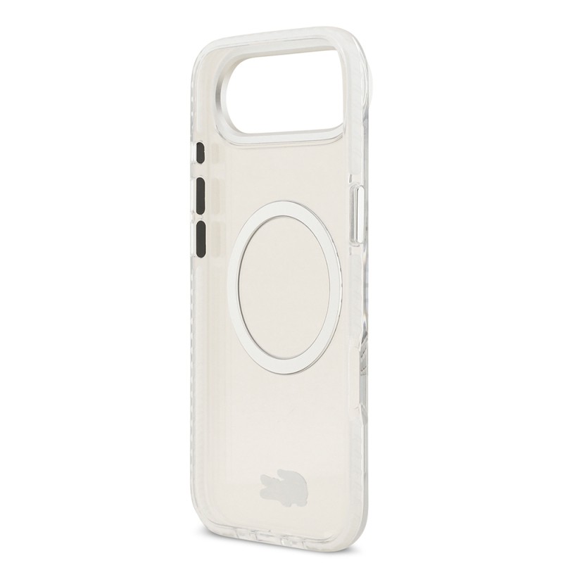Apple iPhone 17 Air Case Lacoste Original Licensed M-Safe Charging Feature Iconic Crocodile Logo Frosted Cover - 24