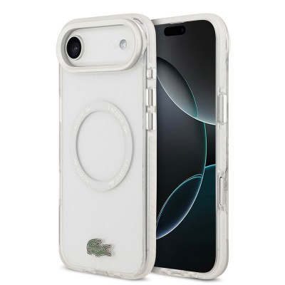 Apple iPhone 17 Air Case Lacoste Original Licensed M-Safe Charging Feature Iconic Crocodile Logo Frosted Cover - 4