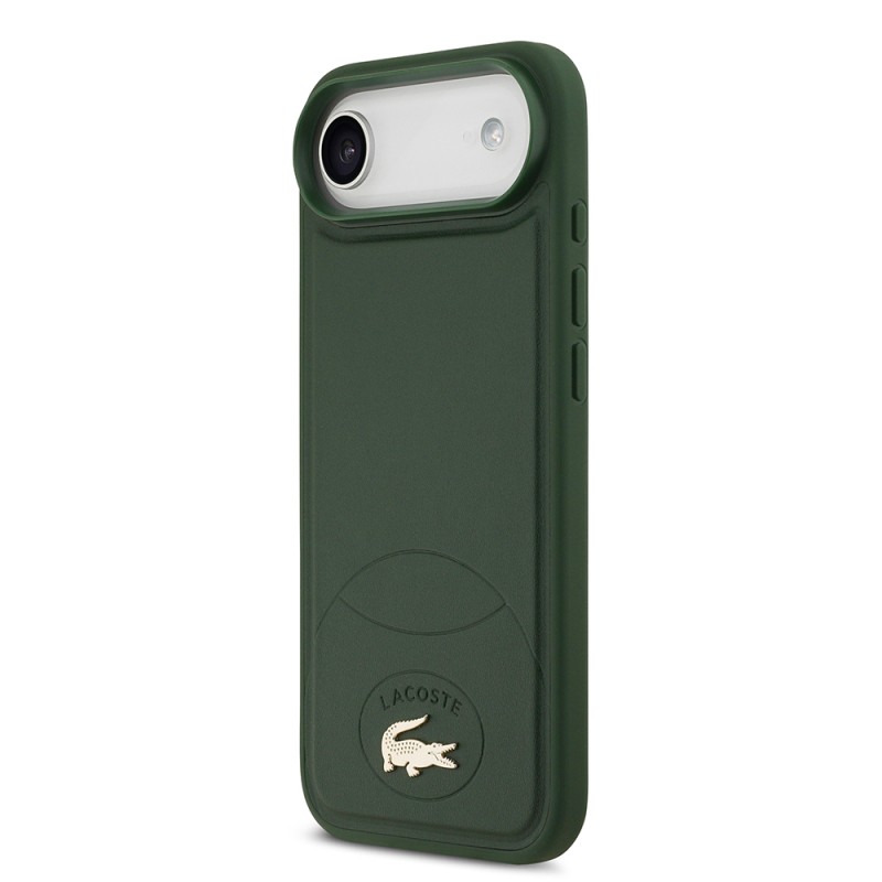 Apple iPhone 17 Air Case Lacoste Original Licensed M-Safe Charging Feature PU Leather Design Metal Logo Cover - 4