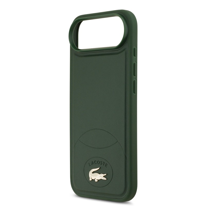 Apple iPhone 17 Air Case Lacoste Original Licensed M-Safe Charging Feature PU Leather Design Metal Logo Cover - 8