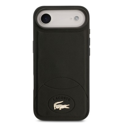 Apple iPhone 17 Air Case Lacoste Original Licensed M-Safe Charging Feature PU Leather Design Metal Logo Cover - 11