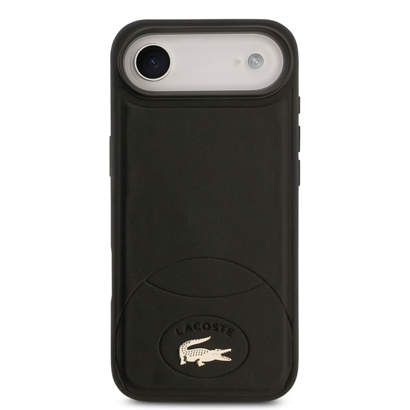 Apple iPhone 17 Air Case Lacoste Original Licensed M-Safe Charging Feature PU Leather Design Metal Logo Cover - 11