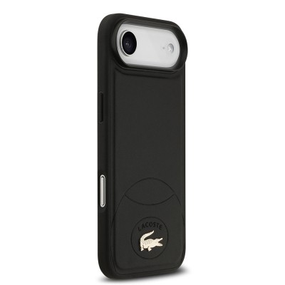 Apple iPhone 17 Air Case Lacoste Original Licensed M-Safe Charging Feature PU Leather Design Metal Logo Cover - 12