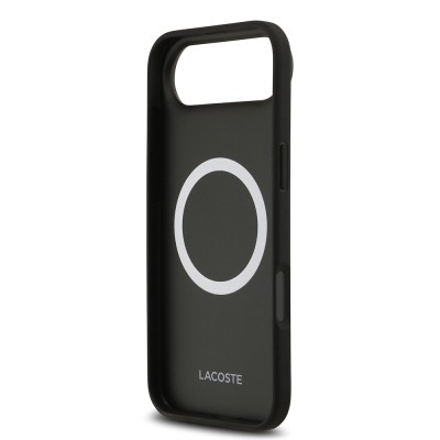 Apple iPhone 17 Air Case Lacoste Original Licensed M-Safe Charging Feature PU Leather Design Metal Logo Cover - 15